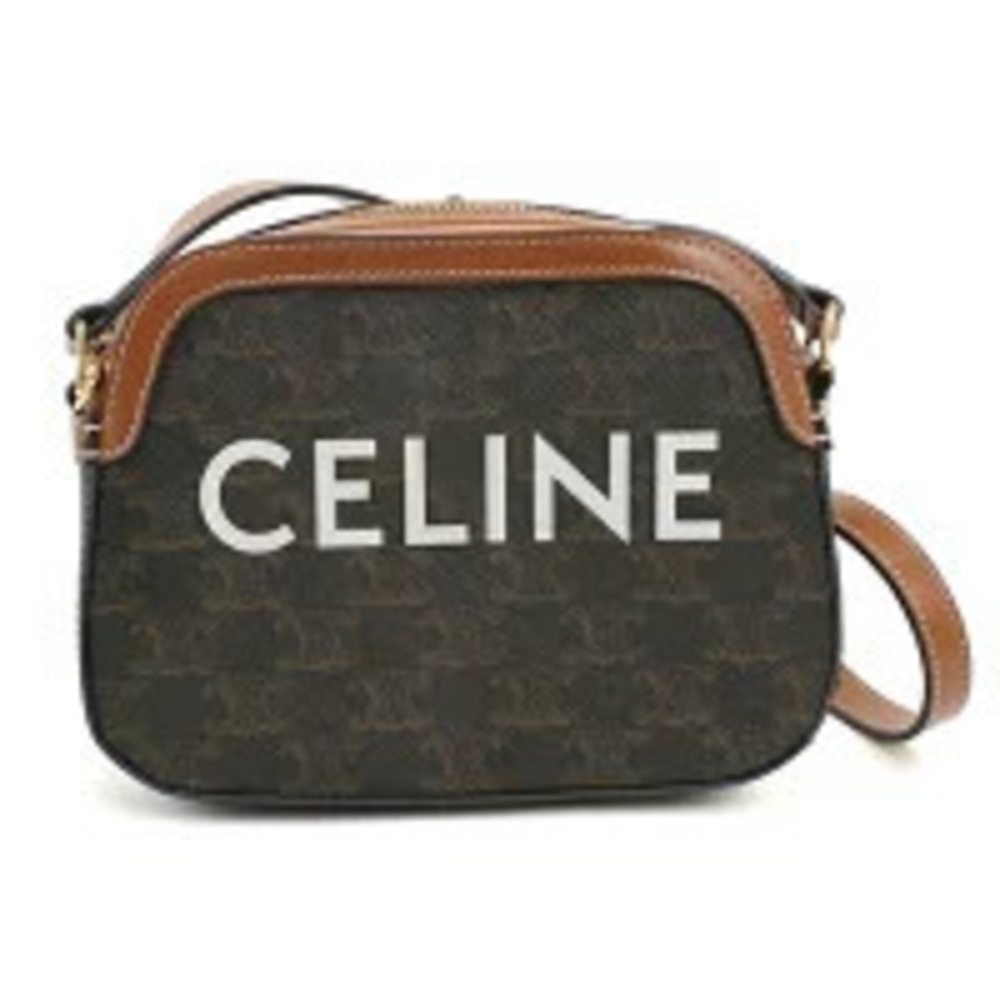 Celine Crossbody Bag Triomphe Canvas Camera Brown